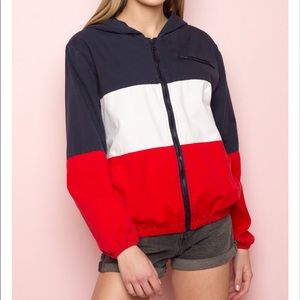 Double layered zip-up jacket